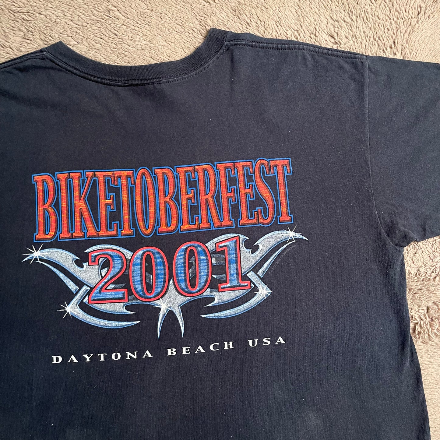 2001 Bikerfest at Daytona Beach, Florida Vintage Tee (XL)