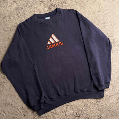 90's Vintage Embroidered Adidas Sweatshirt (XL)